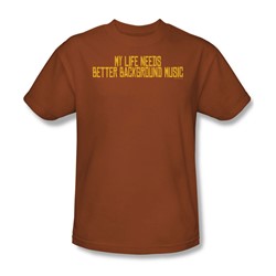 Better Background Music - Adult Texas Orange S/S T-Shirt For Men