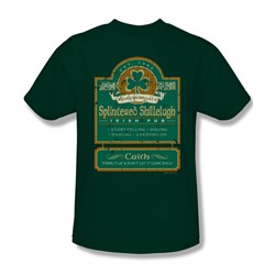 Splintered Shillelagh - Adult Green Ringer S/S T-Shirt For Men