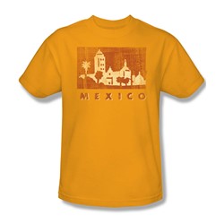 Mexico - Adult Gold S/S T-Shirt For Men