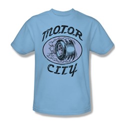 Motor City - Adult Light Blue S/S T-Shirt For Men