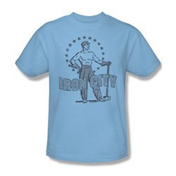 Iron City - Adult Light Blue S/S T-Shirt For Men