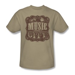 Music City - Adult Sand S/S T-Shirt For Men