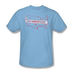All American - Adult Light Blue S/S T-Shirt For Men