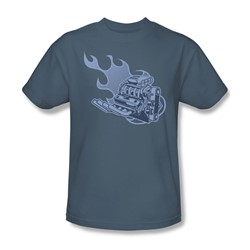 Flaming Engine - Adult Slate S/S T-Shirt For Men