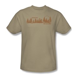 Hard Wood Lodge - Adult Sand S/S T-Shirt For Men