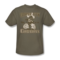 Cooper City Cowboys - Adult Safari Green S/S T-Shirt For Men