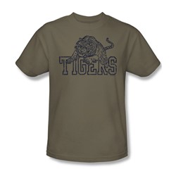 Tigers - Adult Safari Green S/S T-Shirt For Men