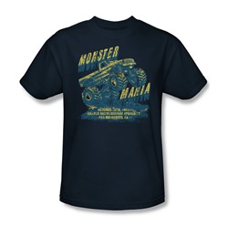Monster Mania - Adult Navy S/S T-Shirt For Men