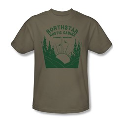 Northstar Rustic Cabins - Adult Safari Green S/S T-Shirt For Men