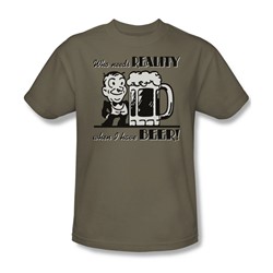 Who Needs Reality - Adult Safari Green S/S T-Shirt For Men