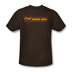 Puerto Rico Palm - Adult Coffee S/S T-Shirt For Men