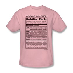 100% Bitch - Adult Pink S/S T-Shirt For Men