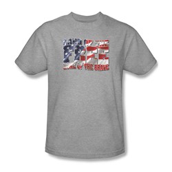 Land Of The Free - Adult Heather S/S T-Shirt For Men