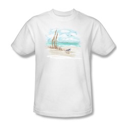 Seagulls - Adult White S/S T-Shirt For Men