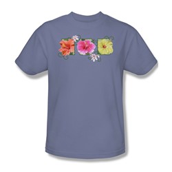 Garden - Hibiscus Trio Adult Lavender S/S T-Shirt For Men