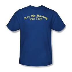 Are We Having Fun? - Adult Royal S/S T-Shirt For Men