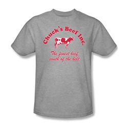 Chuck'S Beef - Adult Heather S/S T-Shirt For Men