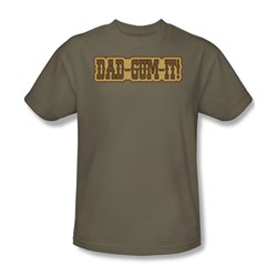 Dad - Gum - It - Adult Safari Green S/S T-Shirt For Men