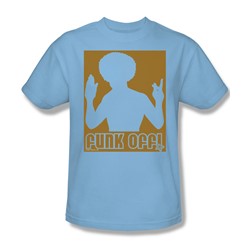 Funk Off - Adult Light Blue S/S T-Shirt For Men