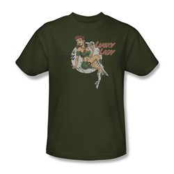 Lucky Lady - Adult Military Green S/S T-Shirt For Men
