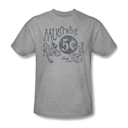 Mustache Rides - Adult Heather S/S T-Shirt For Men