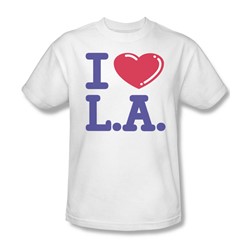 I Love L.A. - Adult White S/S T-Shirt For Men