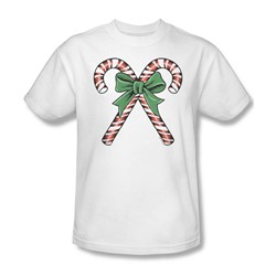 Candy Canes - Adult White S/S T-Shirt For Men