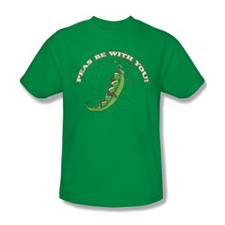 Peas Be With You - Adult Kelly Green S/S T-Shirt For Men