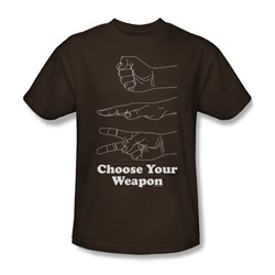 Choose Your Weapon - Adult Coffee S/S T-Shirt For Men