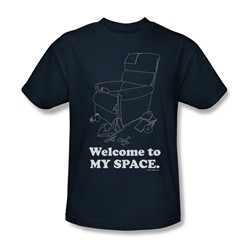 Welcome To My Space - Adult Navy S/S T-Shirt For Men