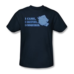 I Came I Sawed - Adult Navy S/S T-Shirt For Men