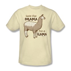 Drama Llama - Adult Cream S/S T-Shirt For Men