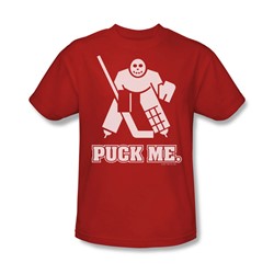 Puck Me - Adult Red S/S T-Shirt For Men