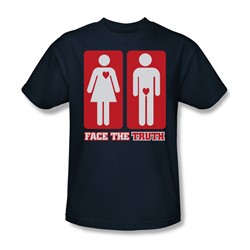 Face The Truth - Adult Navy S/S T-Shirt For Men
