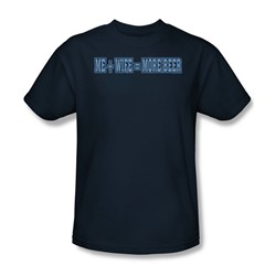 More Beer - Adult Navy S/S T-Shirt For Men