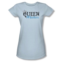 Queen Mother - Juniors Light Blue Sheer Cap Sleeve T-Shirt For Women