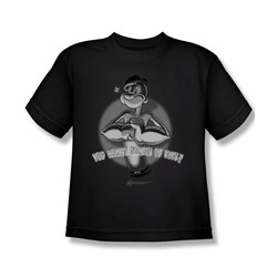 Popeye - Somes Of This - Big Boys Black S/S T-Shirt For Boys