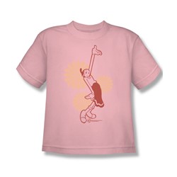 Popeye - Daisies - Big Boys Pink Sheer Cap Sleeve T-Shirt For Boys