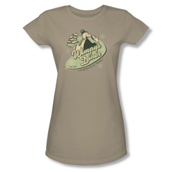 Popeye - Wimpy'S Diner - Jrs. Light Olive Sheer Cap Slv T-Shirt For Women