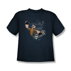 Popeye - Sk8 - Big Boys Navy S/S T-Shirt For Boys