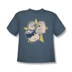 Popeye - Welcome To The Gun Show - Big Boys Slate S/S T-Shirt For Boys