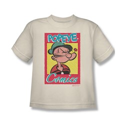 Popeye - Popeye Comics - Big Boys Cream S/S T-Shirt For Boys