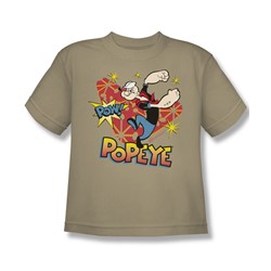 Popeye - Pow! - Big Boys Sand  S/S T-Shirt For Boys