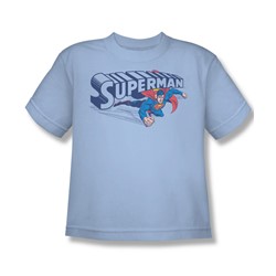 Superman - Under Logo - Big Boys Light Blue S/S T-Shirt -  For Boys