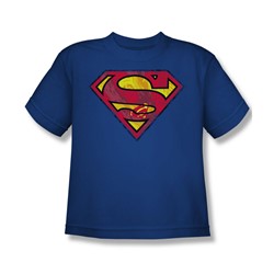 Superman - Action Shield - Big Boys Royal Blue S/S T-Shirt -  For Boys