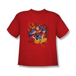 Superman - Sorry About The Wall - Big Boys Red S/S T-Shirt -  For Boys