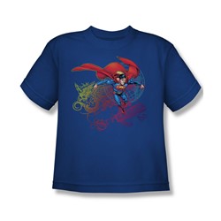 Superman - Cool Word Supes - Big Boys Royal S/S T-Shirt For Boys
