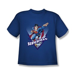 Superman - Looks Like A Job For - Big Boys Royal Blue S/S T-Shirt For Boys