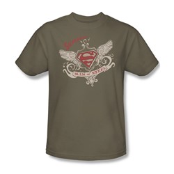 Superman - Victorian Wings Supes - Adult Saf.Grn.S/S T-Shirt For Men