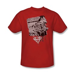 Superman - Identity - Adult Red S/S T-Shirt For Men